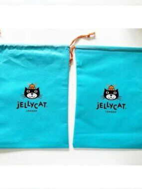 Jellycat Dust Bags 2X 7.5 x 10.5 Inch Small Drawstring Storage Bags NEW
